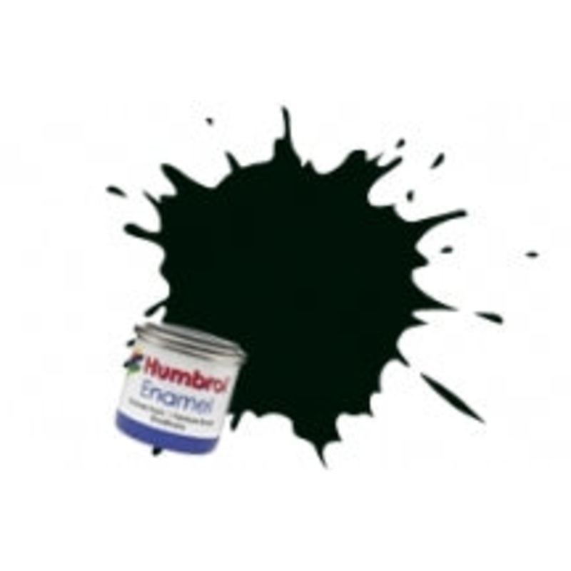 Humbrol Enamel 91 Matt Black Green