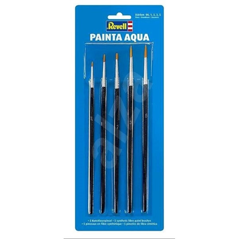 Revell Acrylic Paint Brushes - Sizes 00, 1, 2, 3, 5