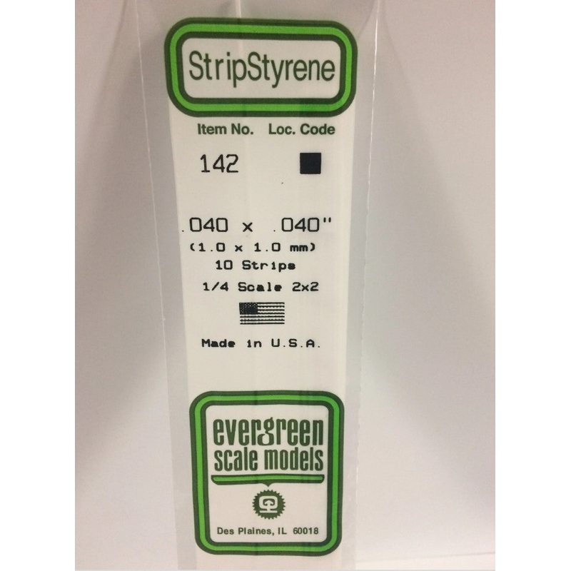 Stripstyrene White 1.0Mm Sq 10