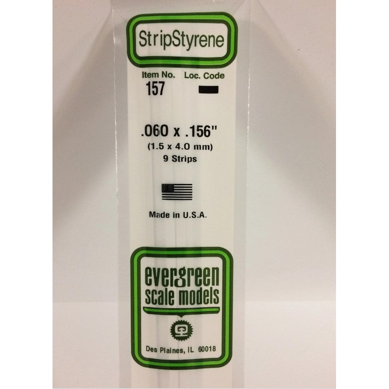 Stripstyrene White 1.5X4Mm 9