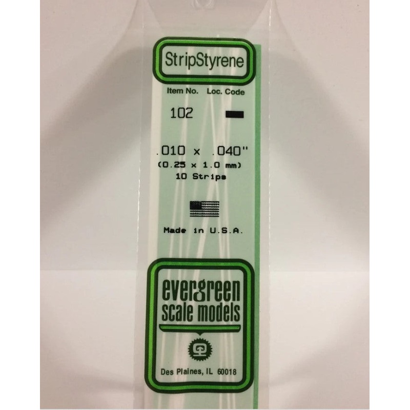 Stripstyrene White.25X1Mm 10