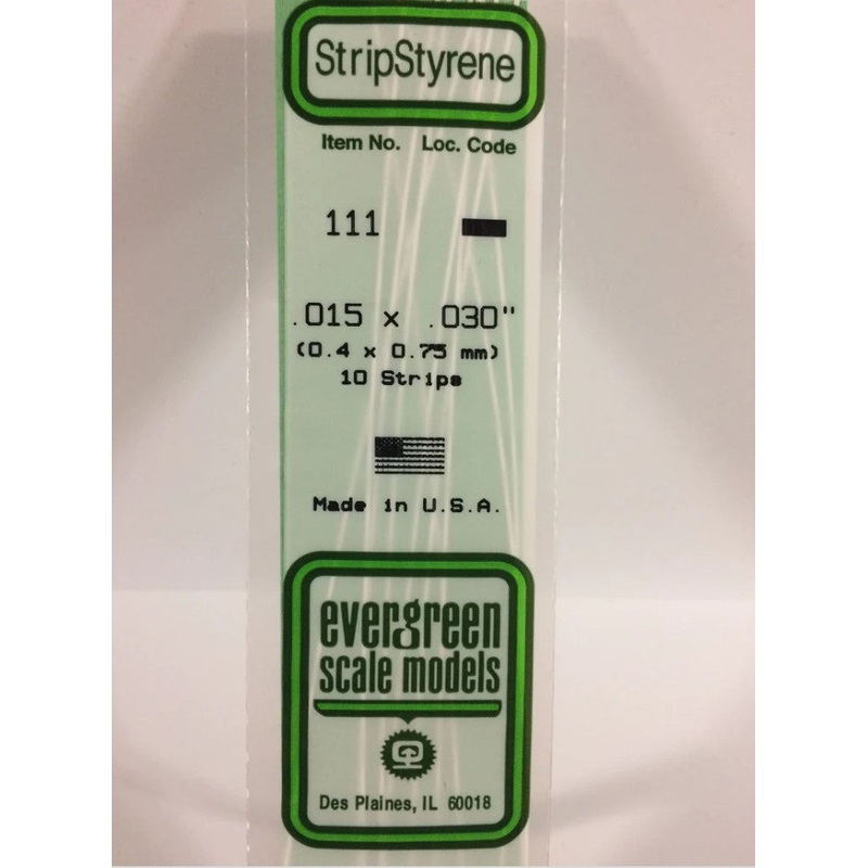 Stripstyrene White.38X.75Mm 10