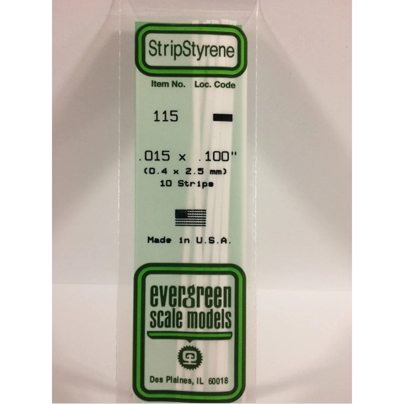 Stripstyrene White.38X2.5Mm 10
