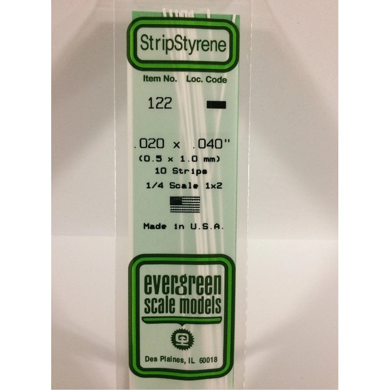 Stripstyrene White .5X1Mm 10