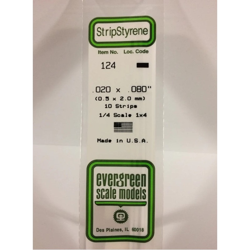 Stripstyrene White .5X2Mm 10