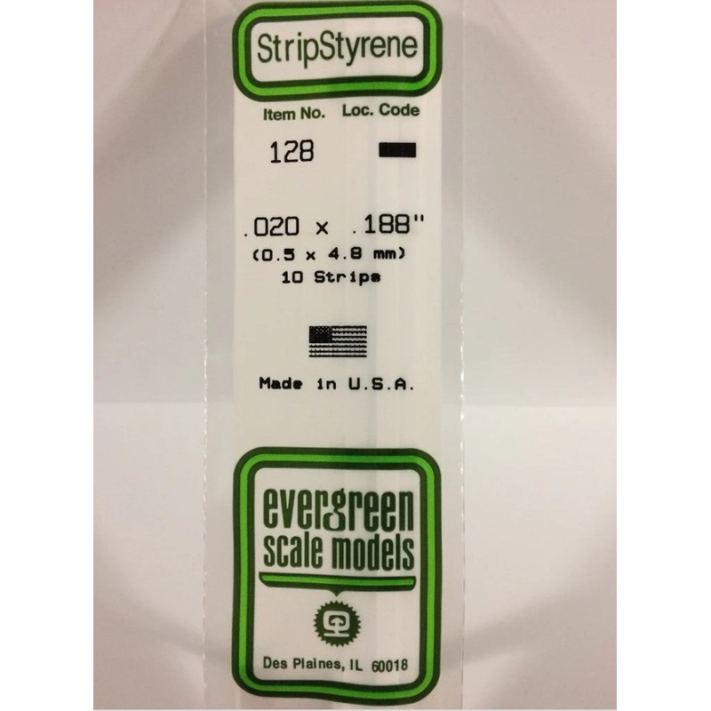 Stripstyrene White .5X4.8Mm 10