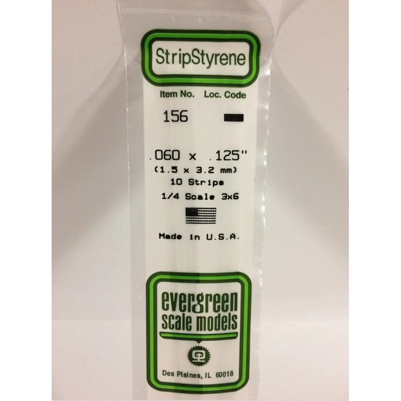 Stripstyrene White1.5X3.2Mm 10
