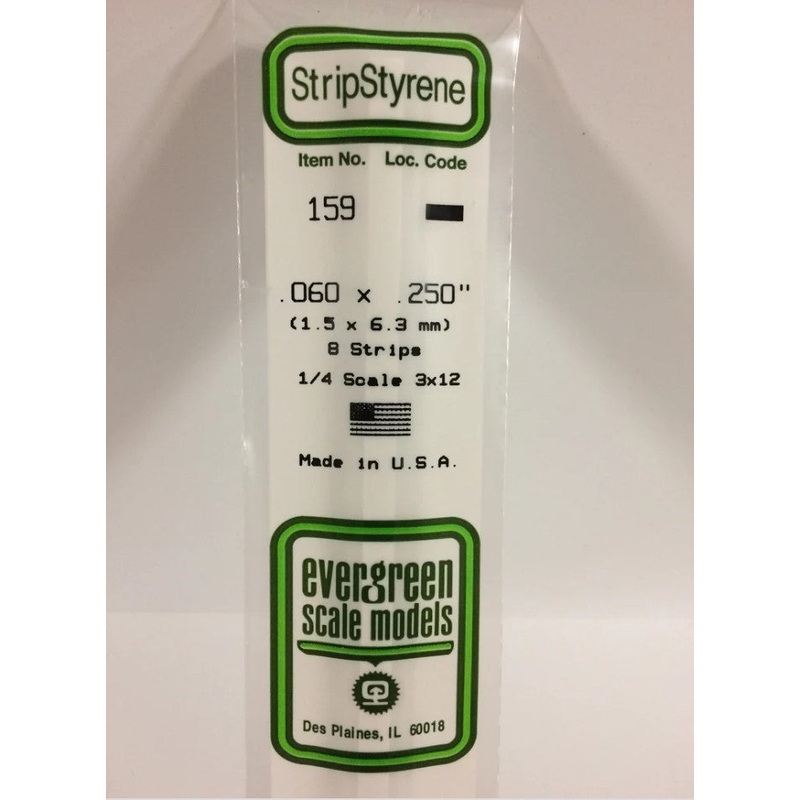 Stripstyrene White1.5X6.3Mm 8
