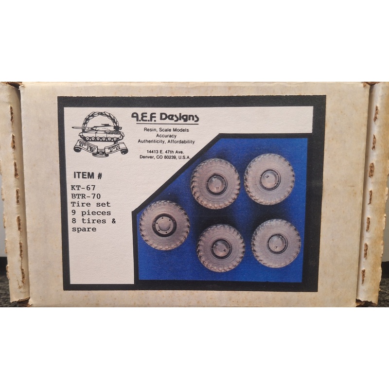 AEF 1:35 BTR-70 Tire Set 8 Tires and 1 Spare Resin Kit
