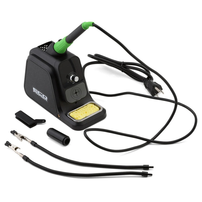 ECOPOWER ECP-3202 80W Adjustable Temperature Digital Soldering Station w/Alligator Clip Support Arms
