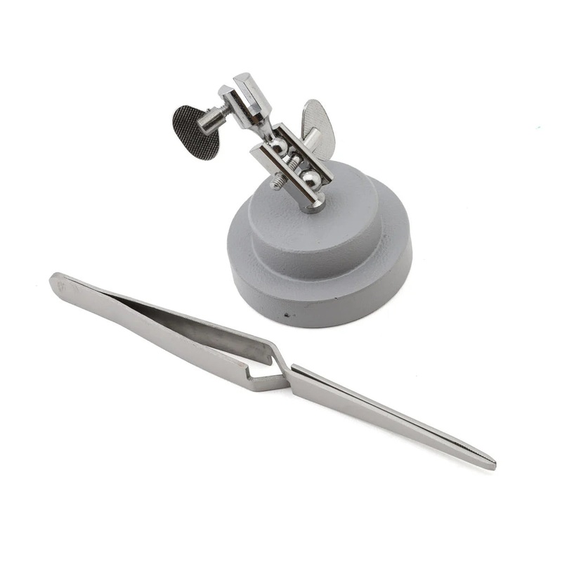 EXCEL 56001 Third Hand Reverse Opening Tweezers w/Stand