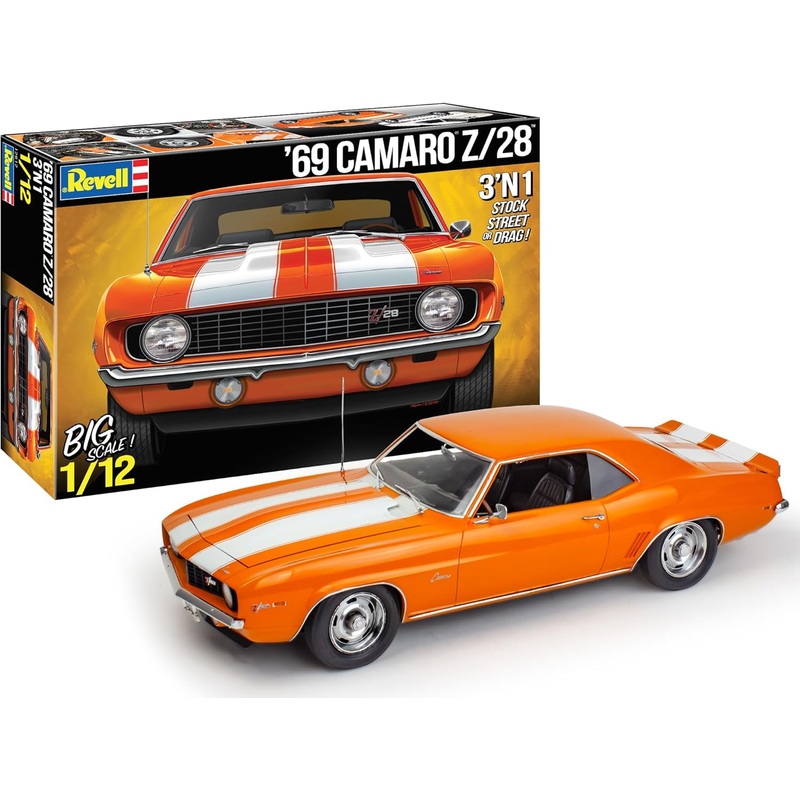 REVELL 12812 1969 Chevy Camaro 3-N-1 1/12 Scale Plastic Model Kit