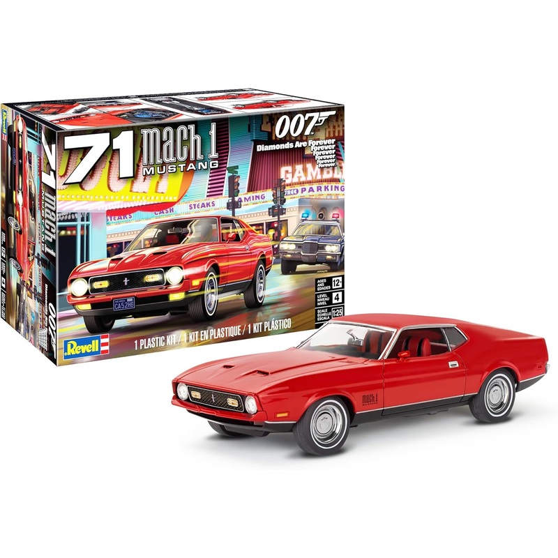 REVELL 14555 1/25 1971 Ford Mustang Mach 1 James Bond 007 "Diamonds are Forever (1971) Movie