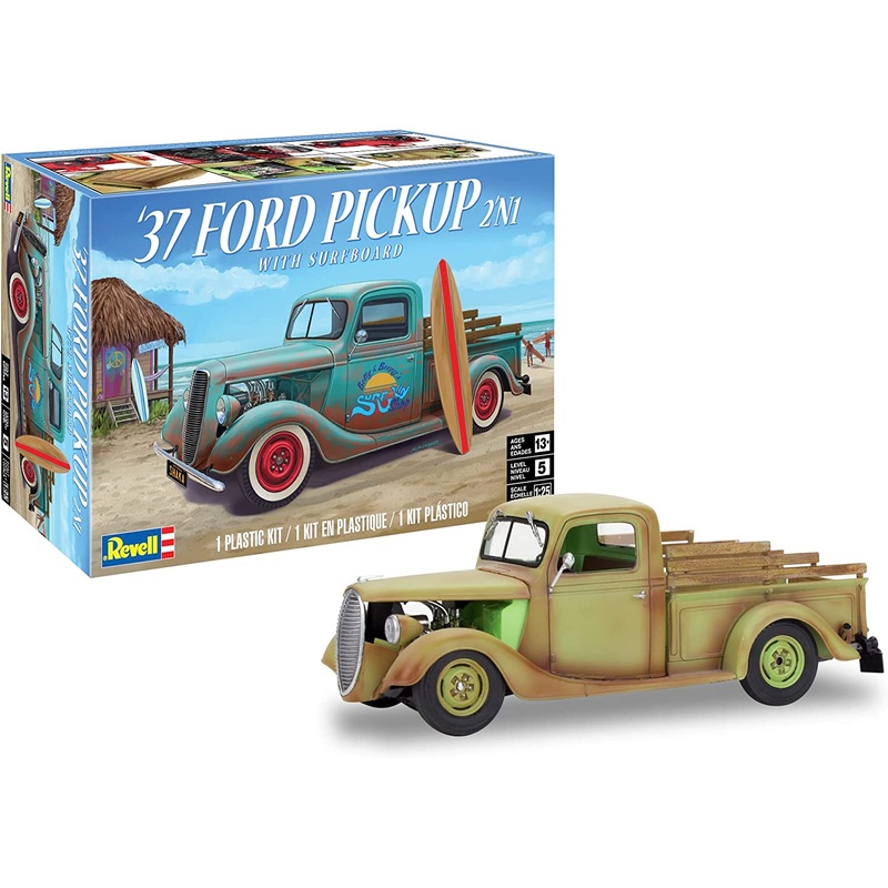 REVELL 85-4516 1/25 1937 Ford Pickup 2 n 1 with Surfboard