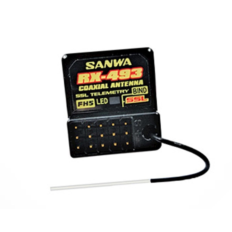 SANWA 107A41372A RX-493 M17 2.4GHz 4-Channel FHSS5 SRX/SSL Receiver