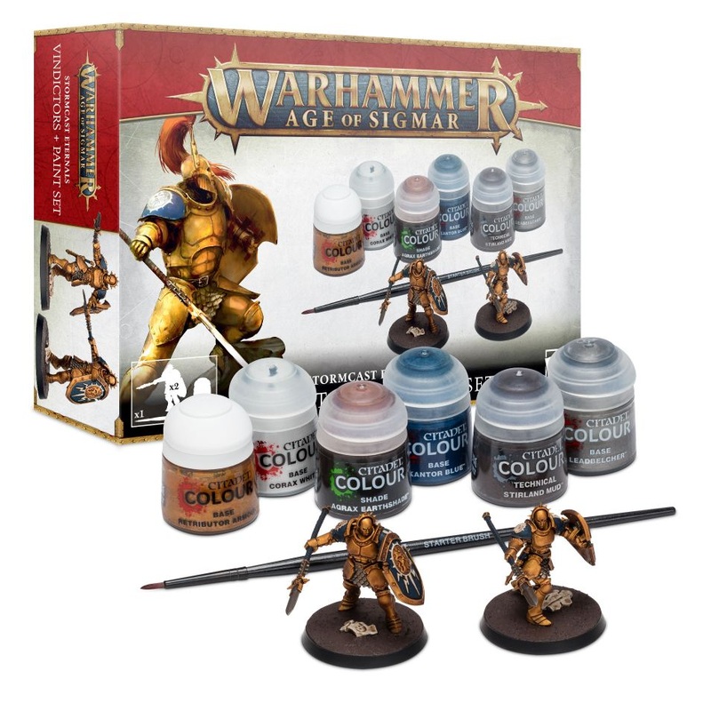 CITADEL MINIATURES 60-10 Warhammer Age of Sigmar Stormcast Eternals Vindictors + Paints Set