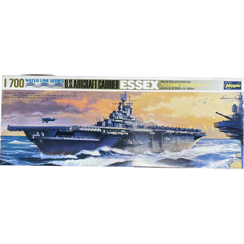 HASEGAWA WLA108 1/700 ESSEX US Aircraft Carrier