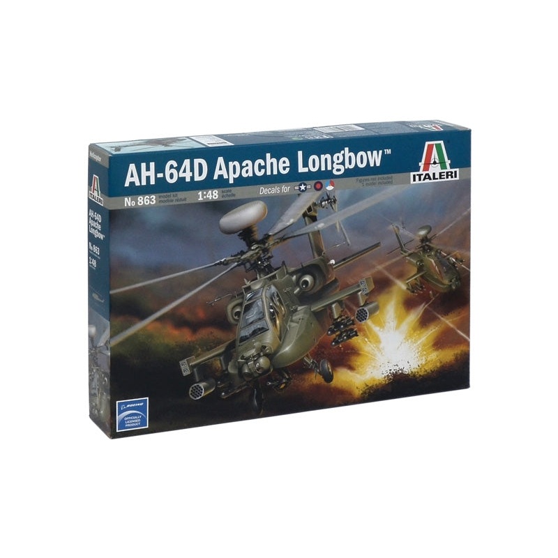 ITALERI 0863 550863 1/48 AH-64D Longbow Apache Helicopter