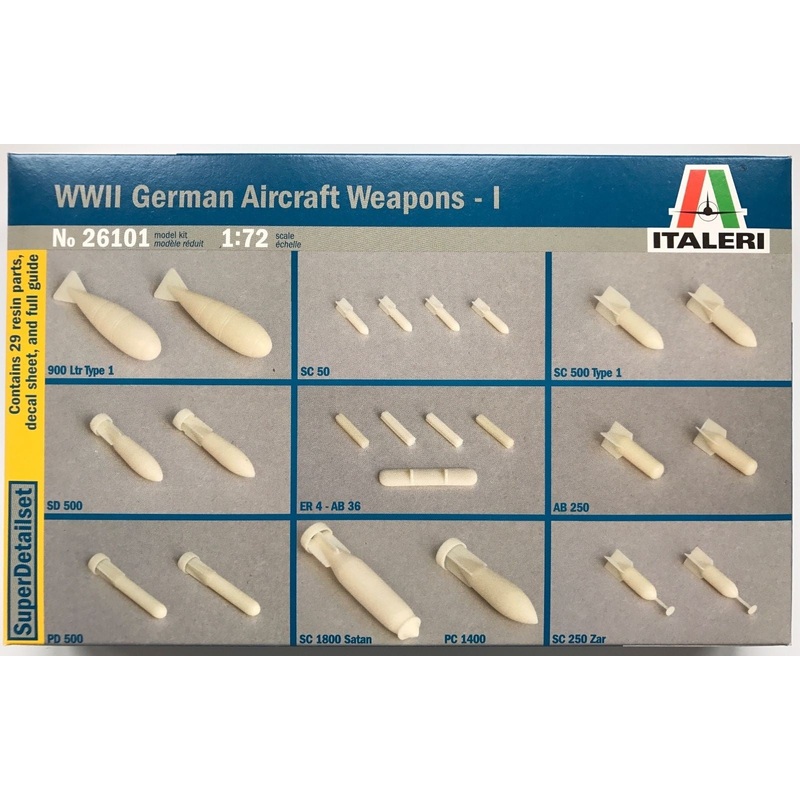 ITALERI 26101 1/72 WWII German Aircraft Weapons
