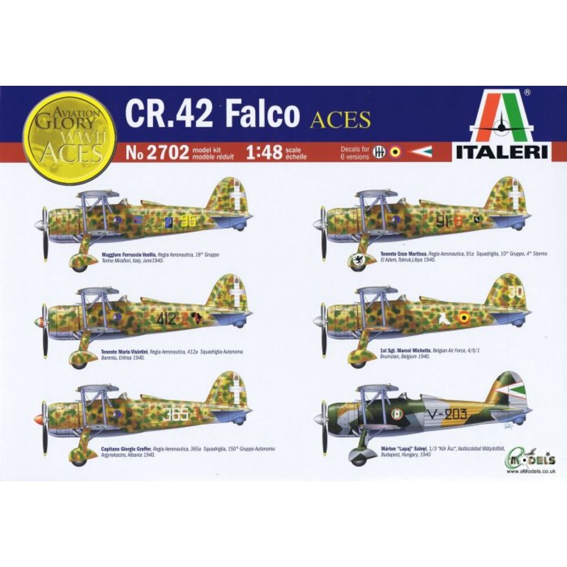 ITALERI 2702 1/48 CR.42 Falco Aces