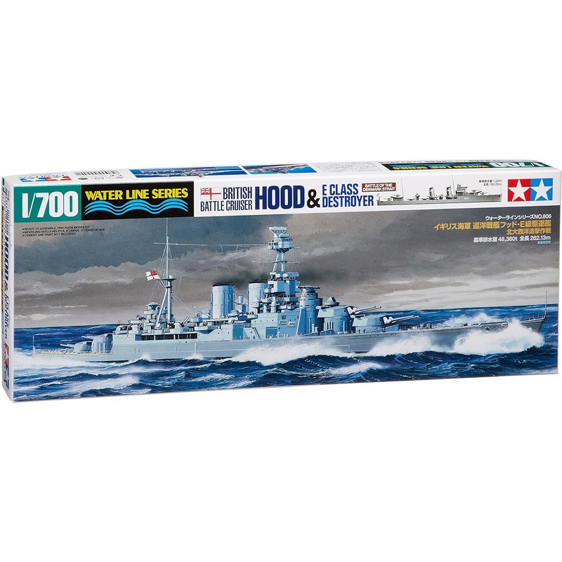 TAMIYA 31806 1/700 British Battlecruiser Hood & E Class Destroyer