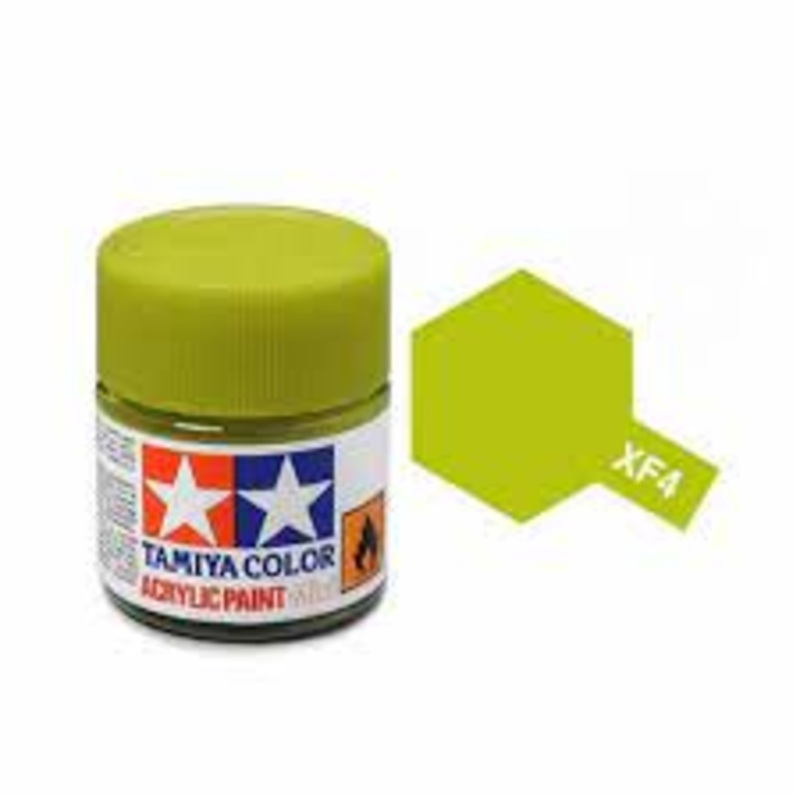 TAMIYA 81704 XF-4 Acrylic Mini XF4 Yellow Green 1/3 oz