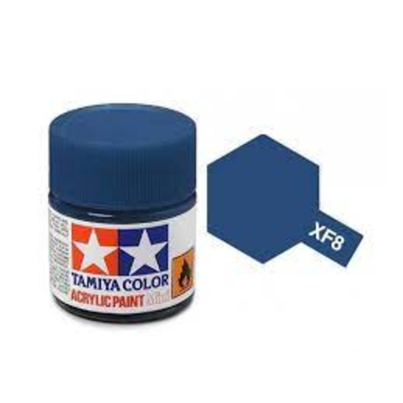 TAMIYA 81708 XF-8 Acrylic Mini Flat Blue 1/3 oz
