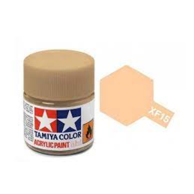 TAMIYA 81715 XF-15 Acrylic Mini Flat Flesh 1/3 oz