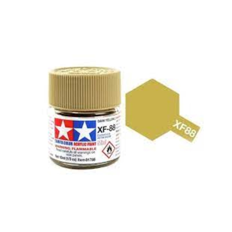TAMIYA 81788 Acrylic Mini XF-88 Dark Yellow 2, 10ml Bottle
