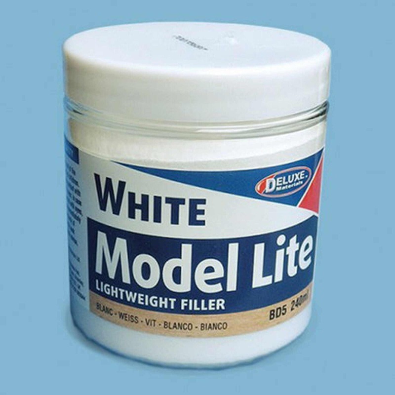 DELUXE MATERIALS BD-5 Model Lite Balsa Filler, White: 240cc