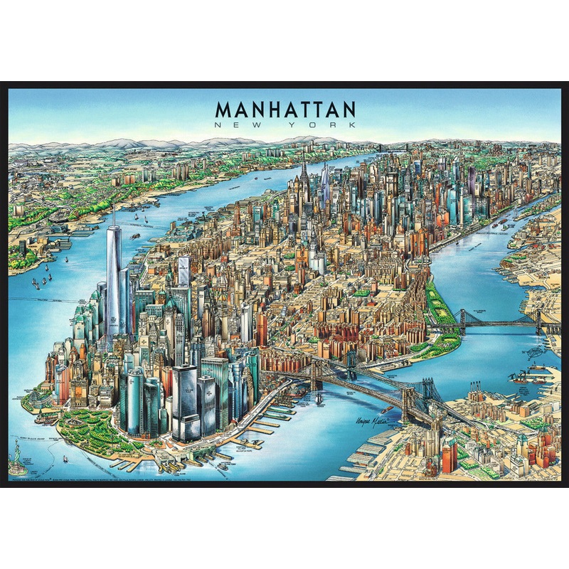 RAVENSBURGER 19399 1000PCS Manhattan Map