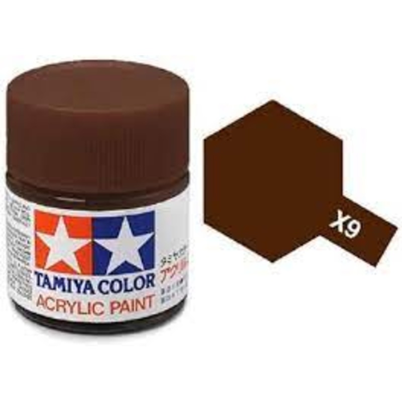TAMIYA 81009 X-9 Acrylic X9 Brown 3/4 oz