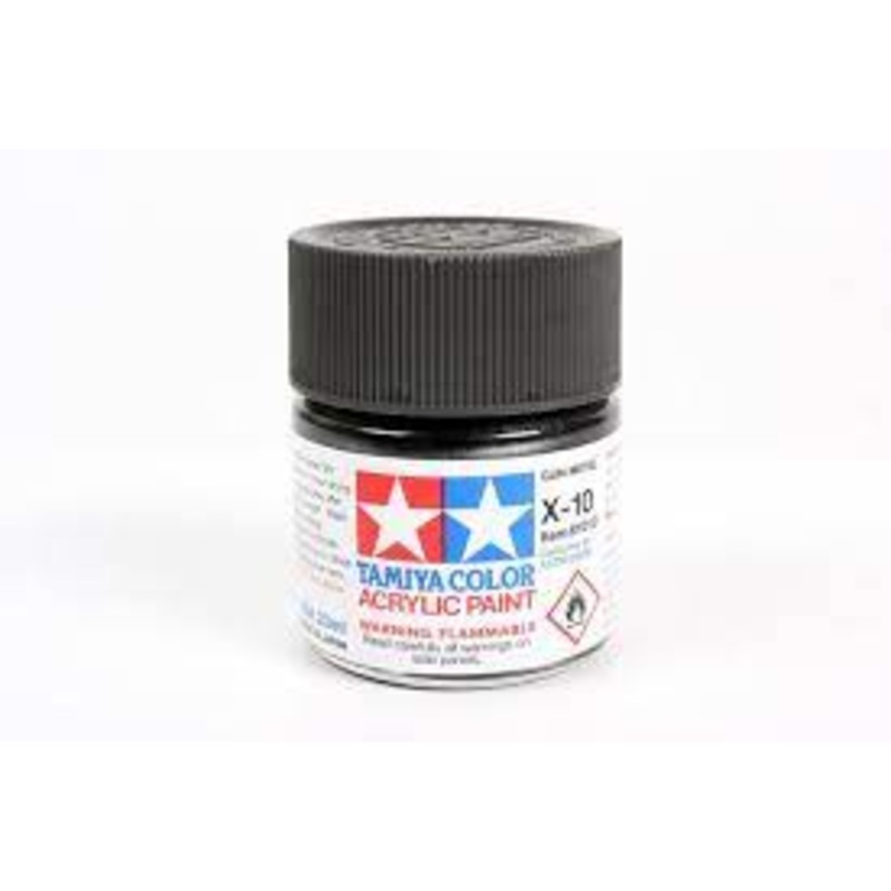 TAMIYA 81010 X-10 Acrylic X10 Gunmetal 3/4 oz