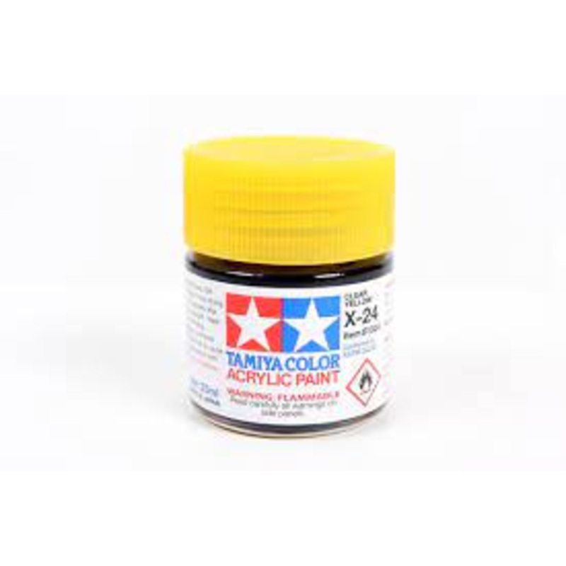 TAMIYA 81024 X-24 Acrylic X24 Clear Yellow 3/4 oz
