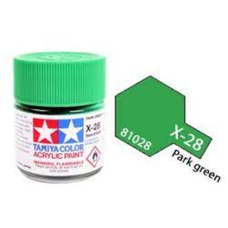 TAMIYA 81028 X-28 Acrylic X28 Park Green 3/4 oz