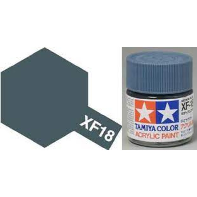 TAMIYA 81318 XF-18 Acrylic Medium Blue 3/4 oz