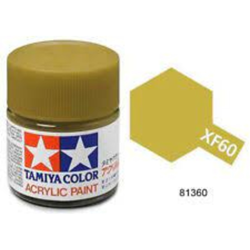 TAMIYA 81360 XF-60 Acrylic Dark Yellow 3/4 oz