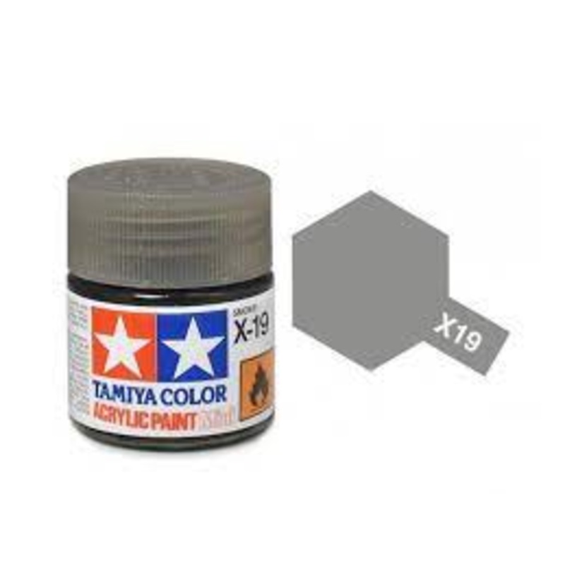 TAMIYA 81519 X-19 Acrylic Mini X19 Smoke 1/3 oz