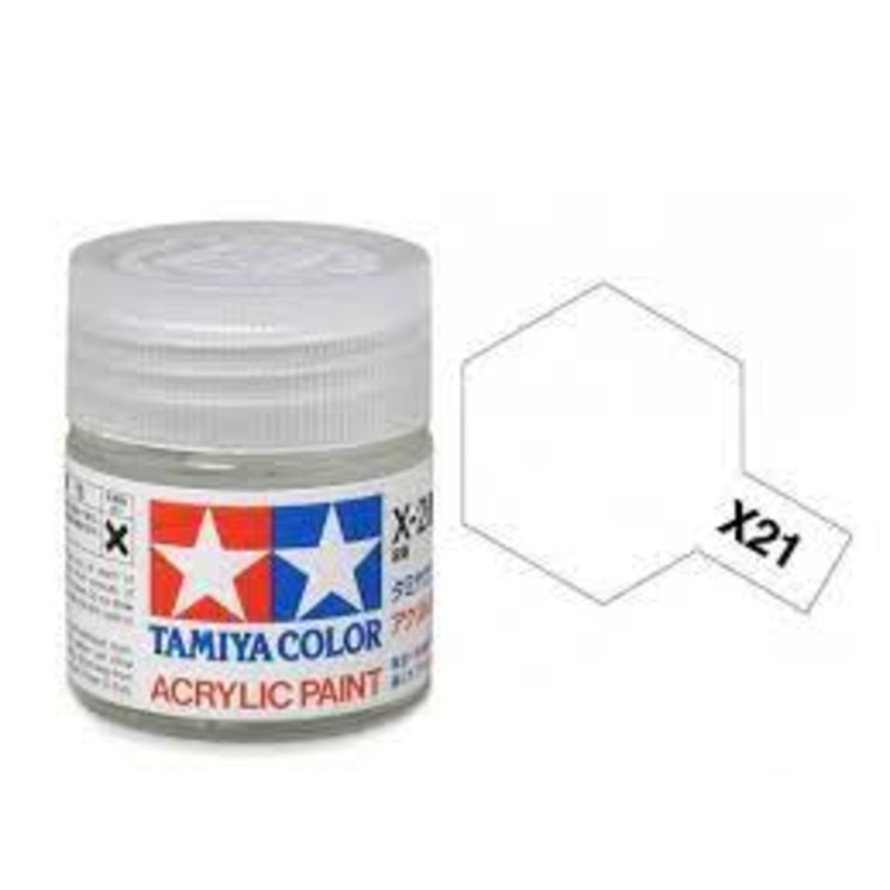 TAMIYA 81521 X-21 Acrylic Mini X21 Flat Base 1/3 oz