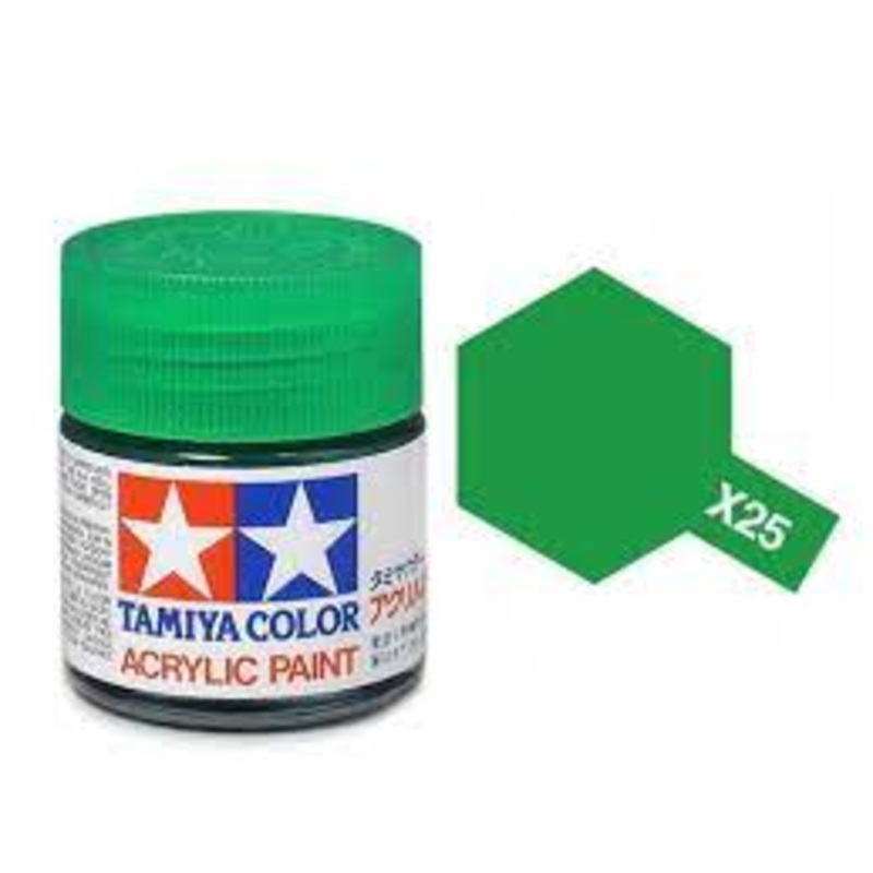 TAMIYA 81525 X-25 Acrylic Mini X25 Clear Green 1/3 oz