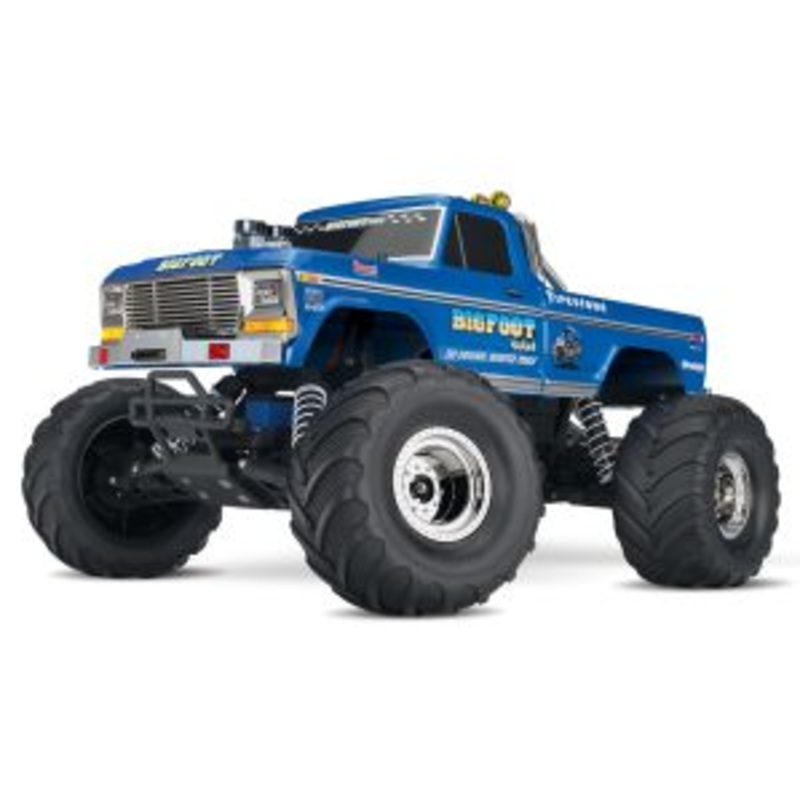 TRAXXAS 36034-8 BIGFOOT No. 1: 1/10 Scale Officially Licensed Replica Monster Truck. RTR with TQ 2.4GHz radio system and XL-5 ESC (fwd/rev). Includes: 7-Cell NiMH 3000mAh and USB-C charger