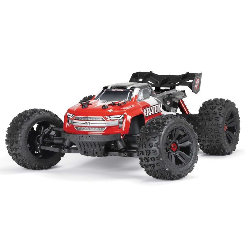 ARRMA ARA4408V2T3 1/10 KRATON 4x4 4S BLX Brushless Monster Truck with Spektrum RTR, Red