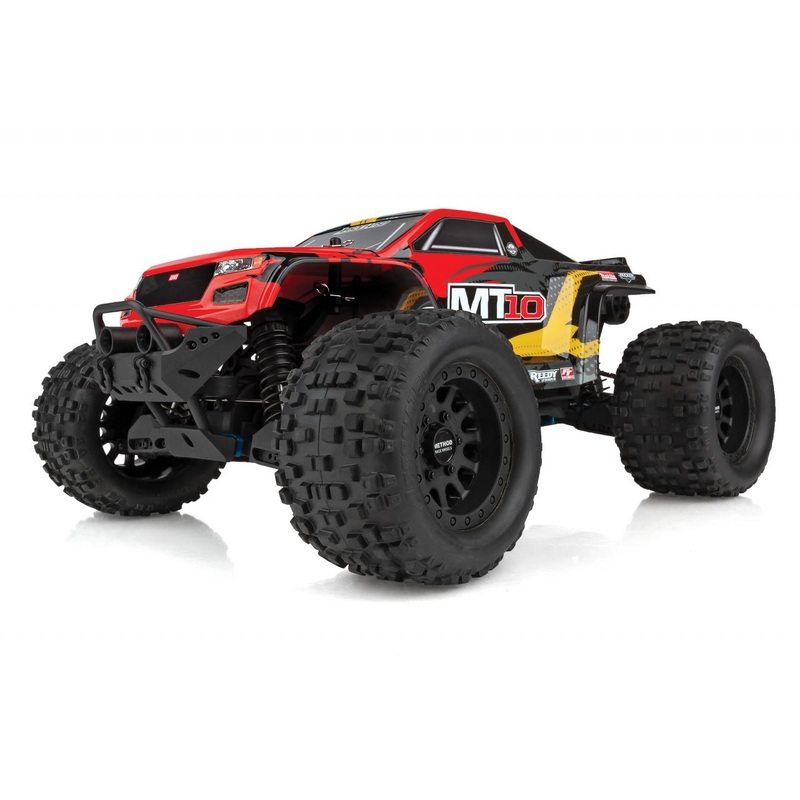 ASSOCIATED ASC20518 RIVAL MT10 1/10 Scale RTR Electric Brushless 4WD Monster Truck V2, Red