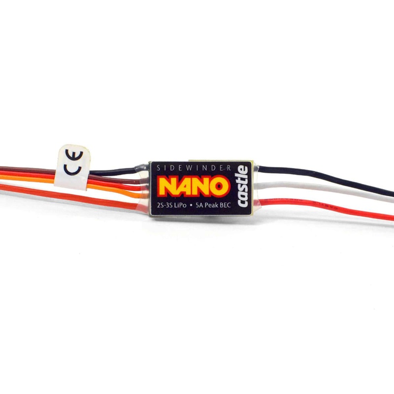 CASTLE 010-0176-00 Sidewinder Nano Micro Brushless/Brushed ESC (12.6V)