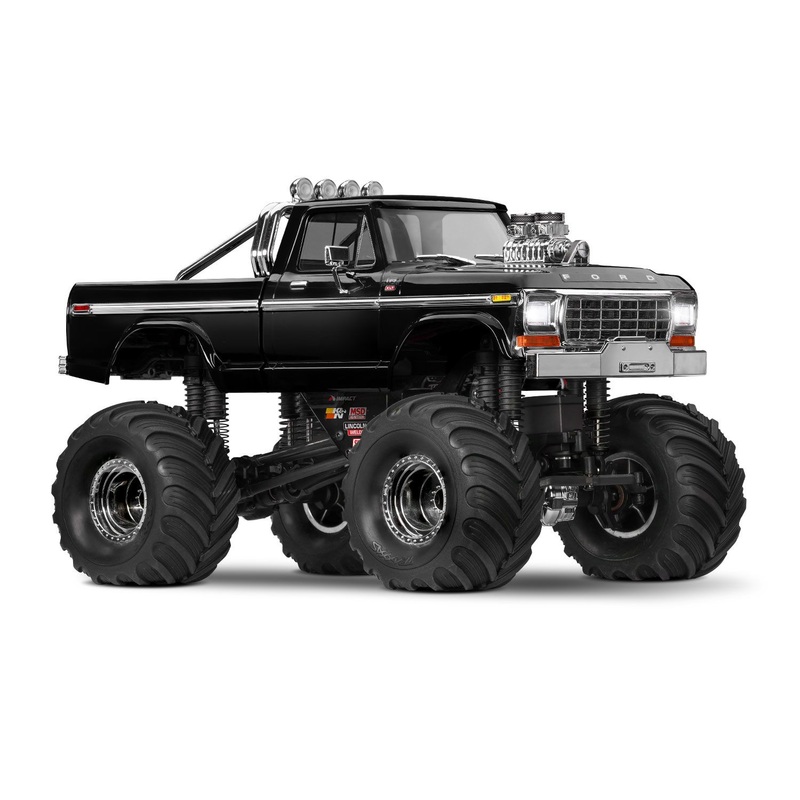 TRAXXAS 98044-1 TRX-4MT with Ford F-150 pickup body: 1/18 scale 4X4 monster truck RTR with TQ 2.4 GHz 2-channel transmitter, and ECM-2.5 waterproof electronics.
