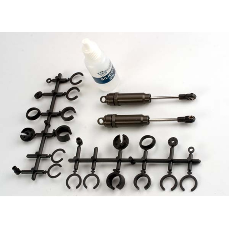 TRAXXAS 2661 Big-bore shocks (x-long) (hard-anodized & PTFE-coated T6 aluminum) (assembled with TiN shafts) w/o springs (rear) (2)