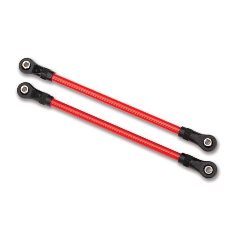 TRAXXAS 8145R Suspension links, rear lower, red (2) (5x115mm, powder coated steel) (assembled with hollow balls) (for use with #8140R TRX-4 Long Arm Lift Kit)