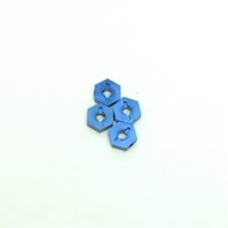 STRC ST7154B Hex Adapters for Mini Slash & E-Revo 4pcs (Blue)