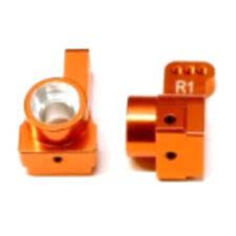 STRC STC91418-T10 Team Associated DR10 ORANGE ALUMINUM 1 Toe-In Rear Hub Carriers