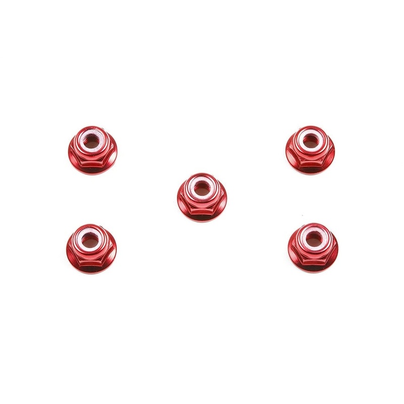 TAMIYA 53160 Flange Lock Nuts locknut - 4mm M4 (Red 5pcs)